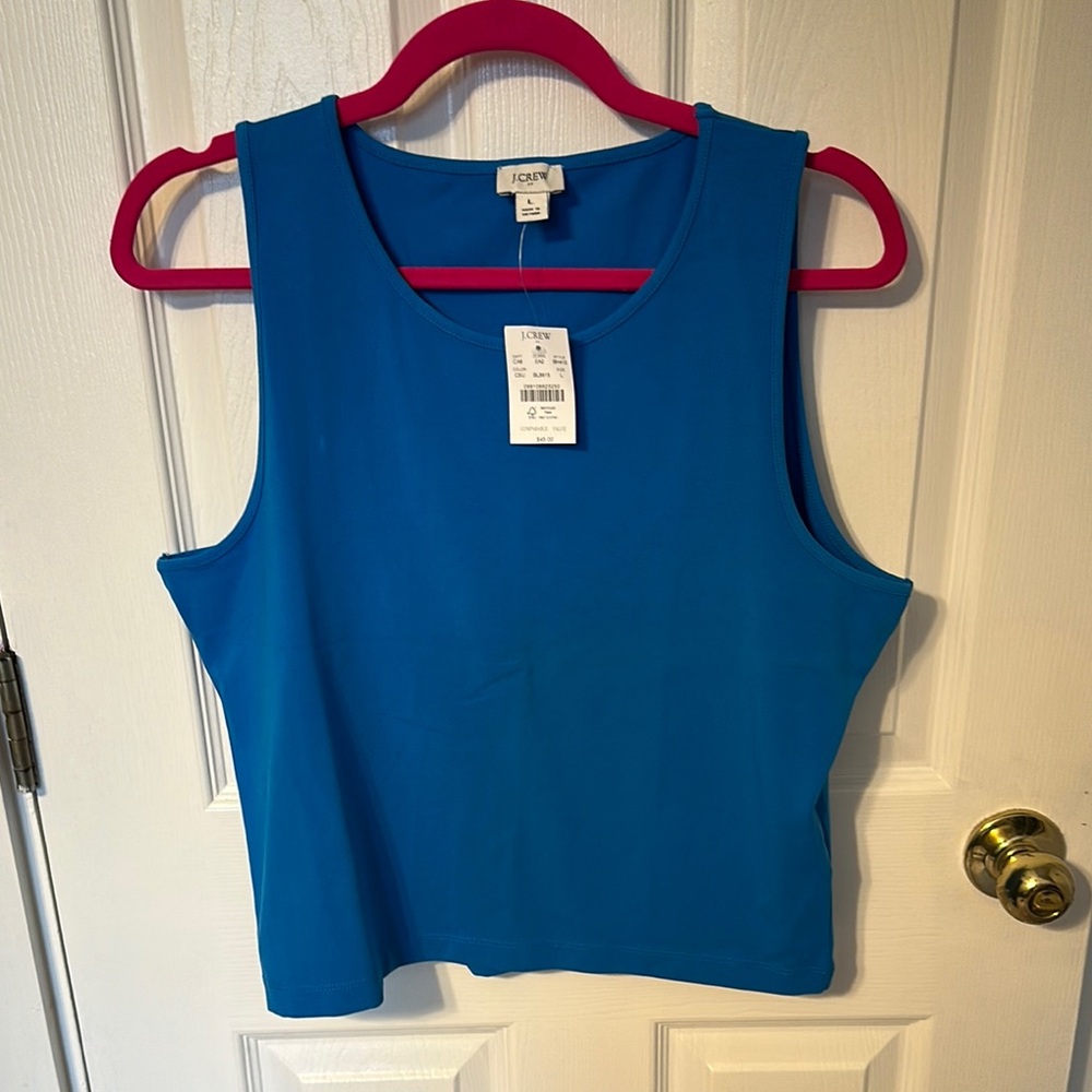 J. Crew Blue Crop Tank Top Sleeveless
